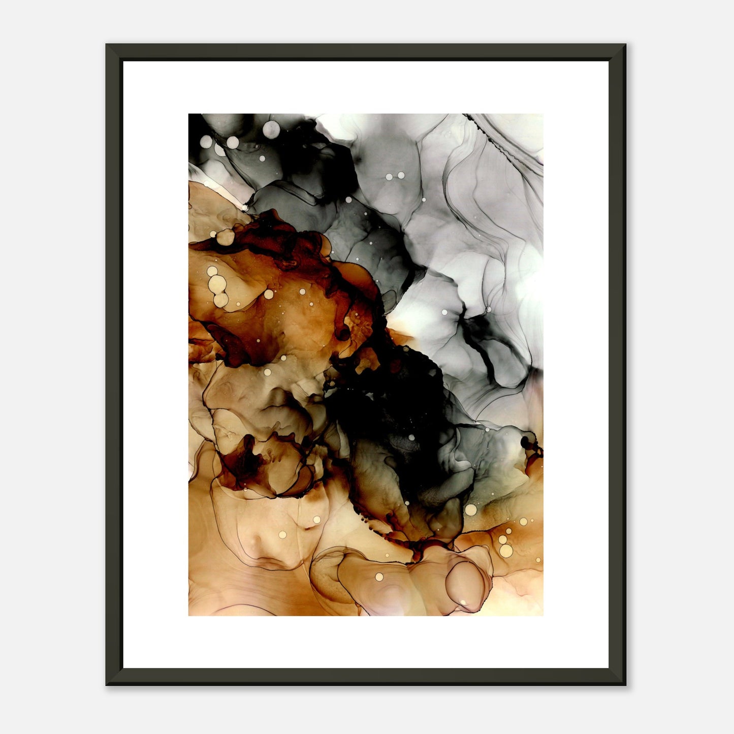 Poster COFFEE mit Metallrahmen – blumenkindjen