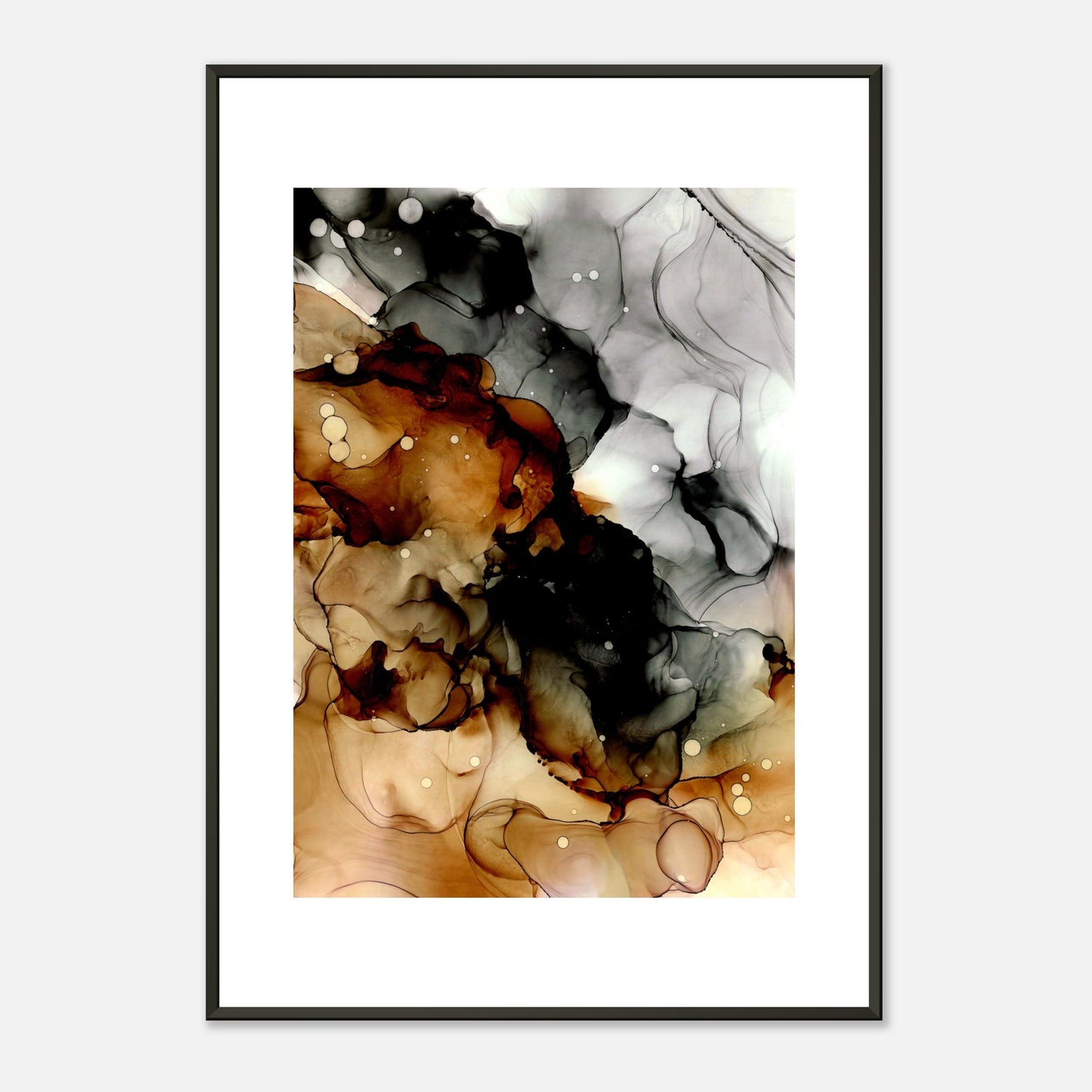 Poster COFFEE mit Metallrahmen – blumenkindjen