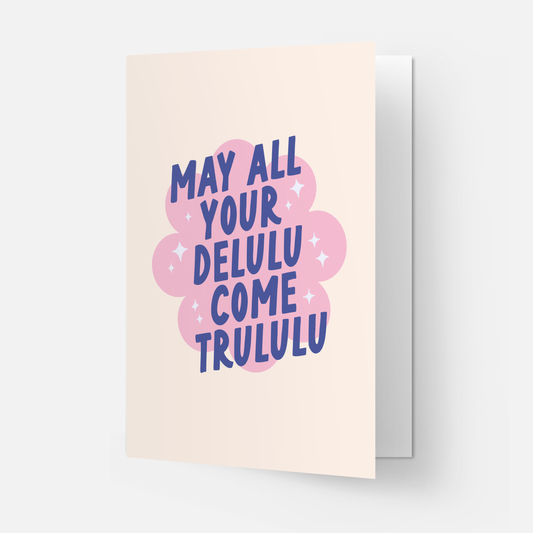 Delulu Grußkarte