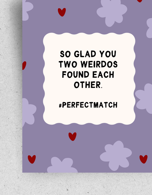 Postkarte "Perfect match" | Recyclingpapier