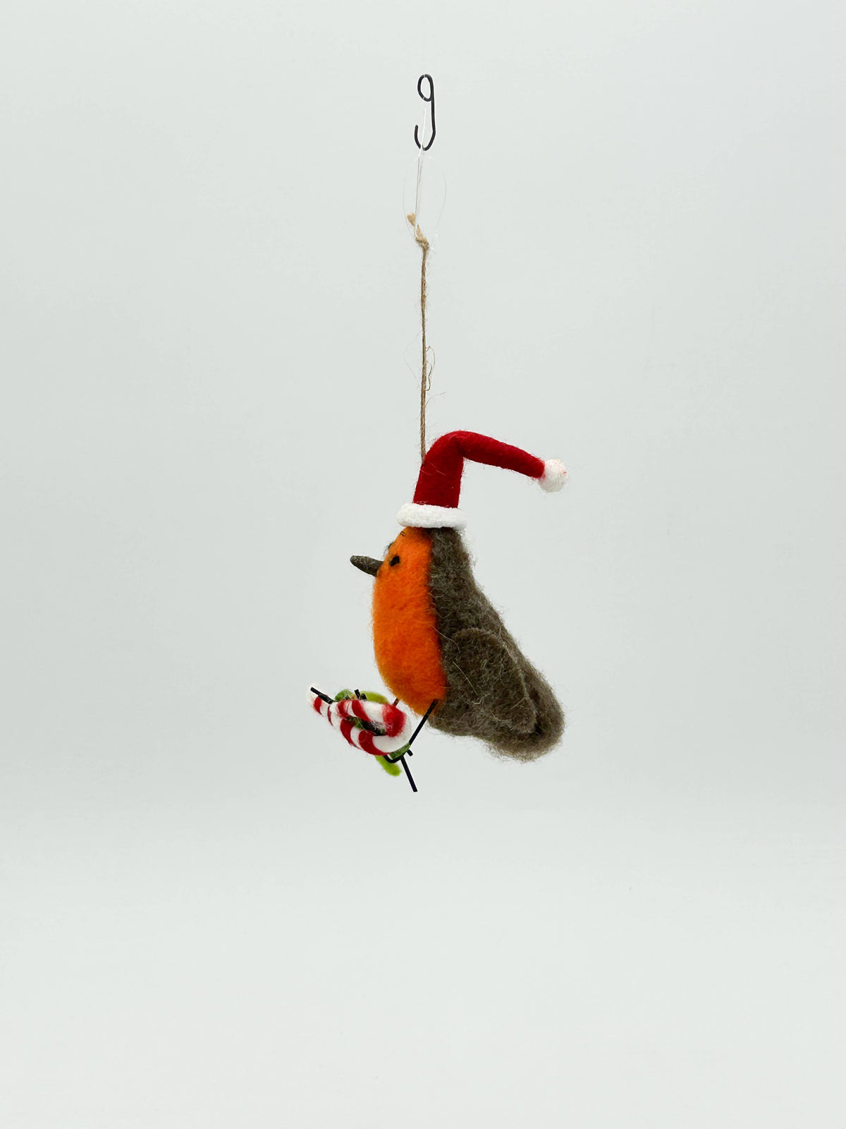 Filz-Weihnachts-Rotkehlchen-Ornamentfigur - FE452