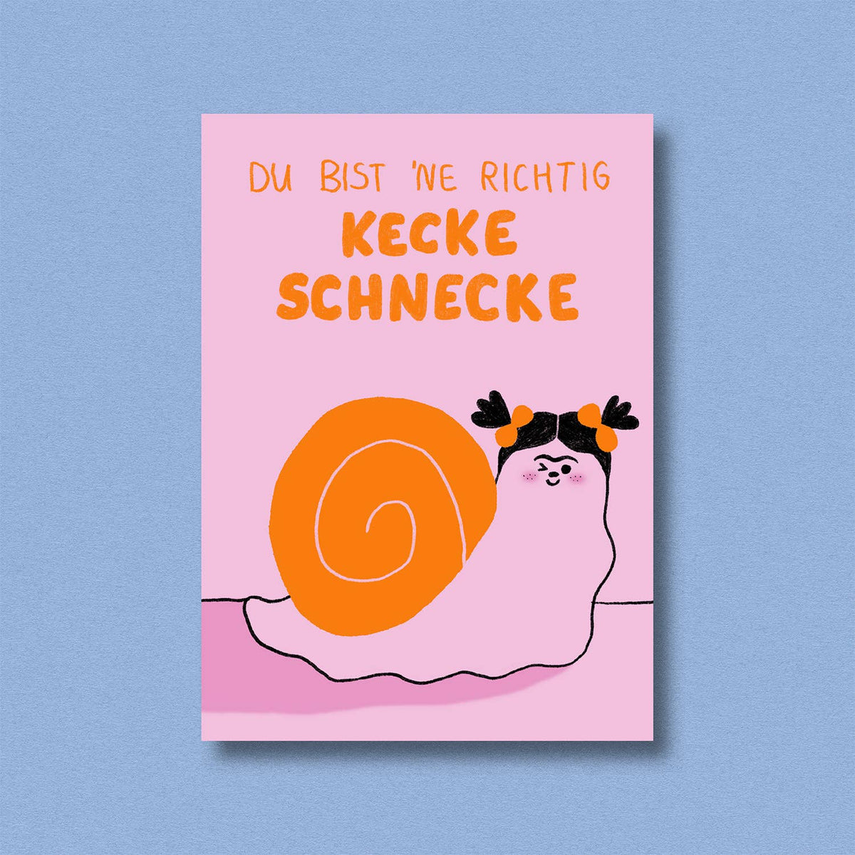 Postkarte Kecke Schnecke