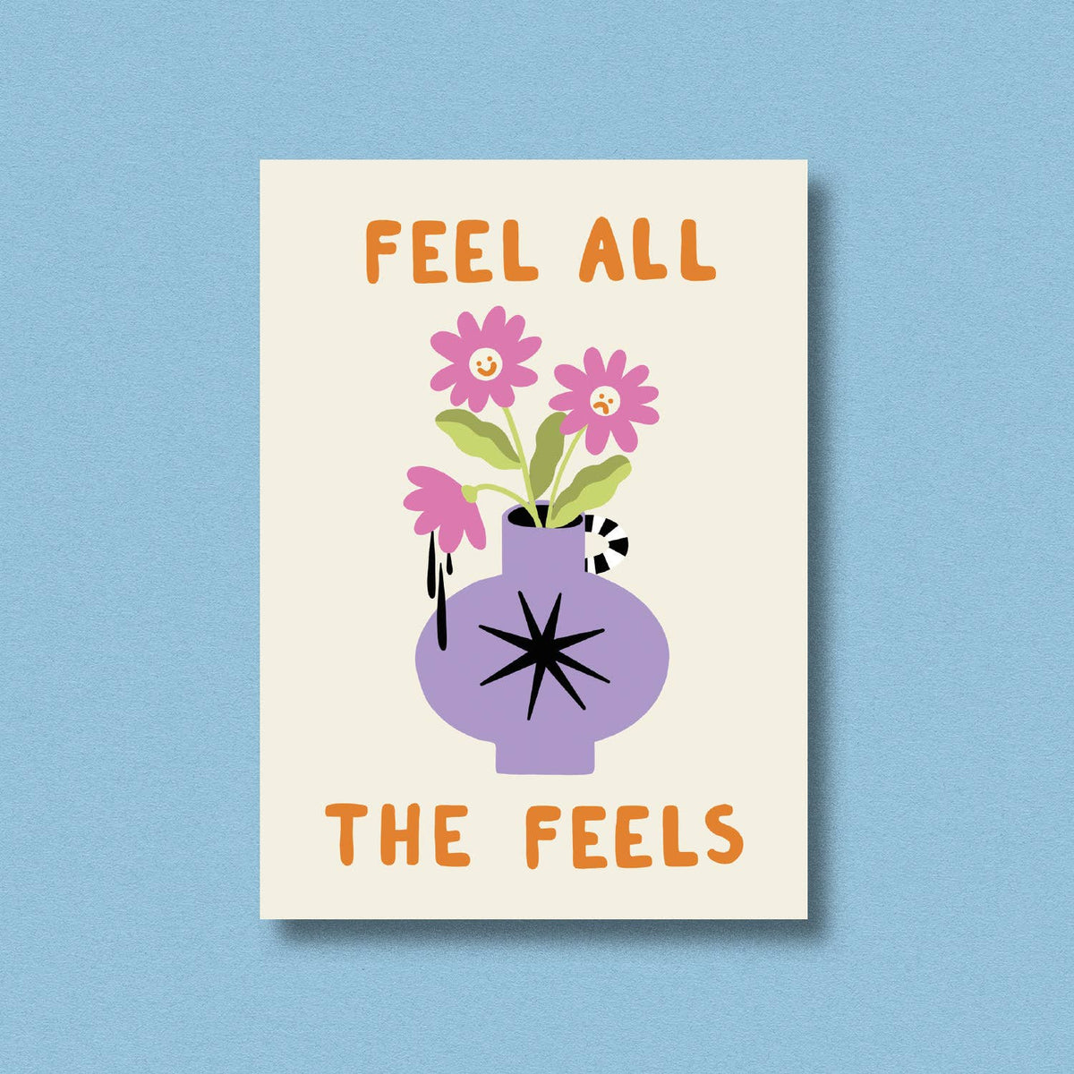 Postkarte Feel all the feels