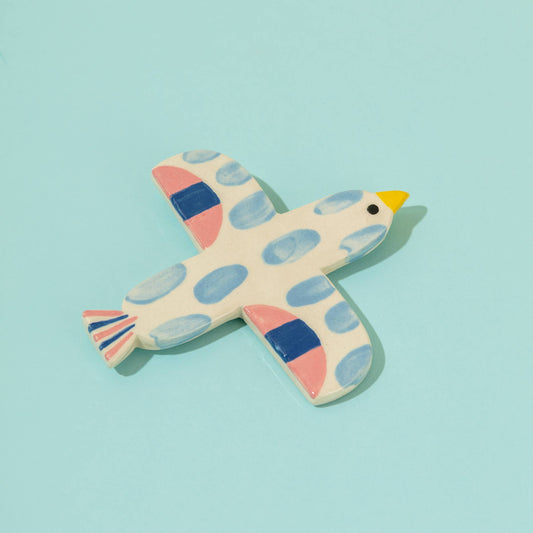 Vogel Babyblau / Keramik Hängend