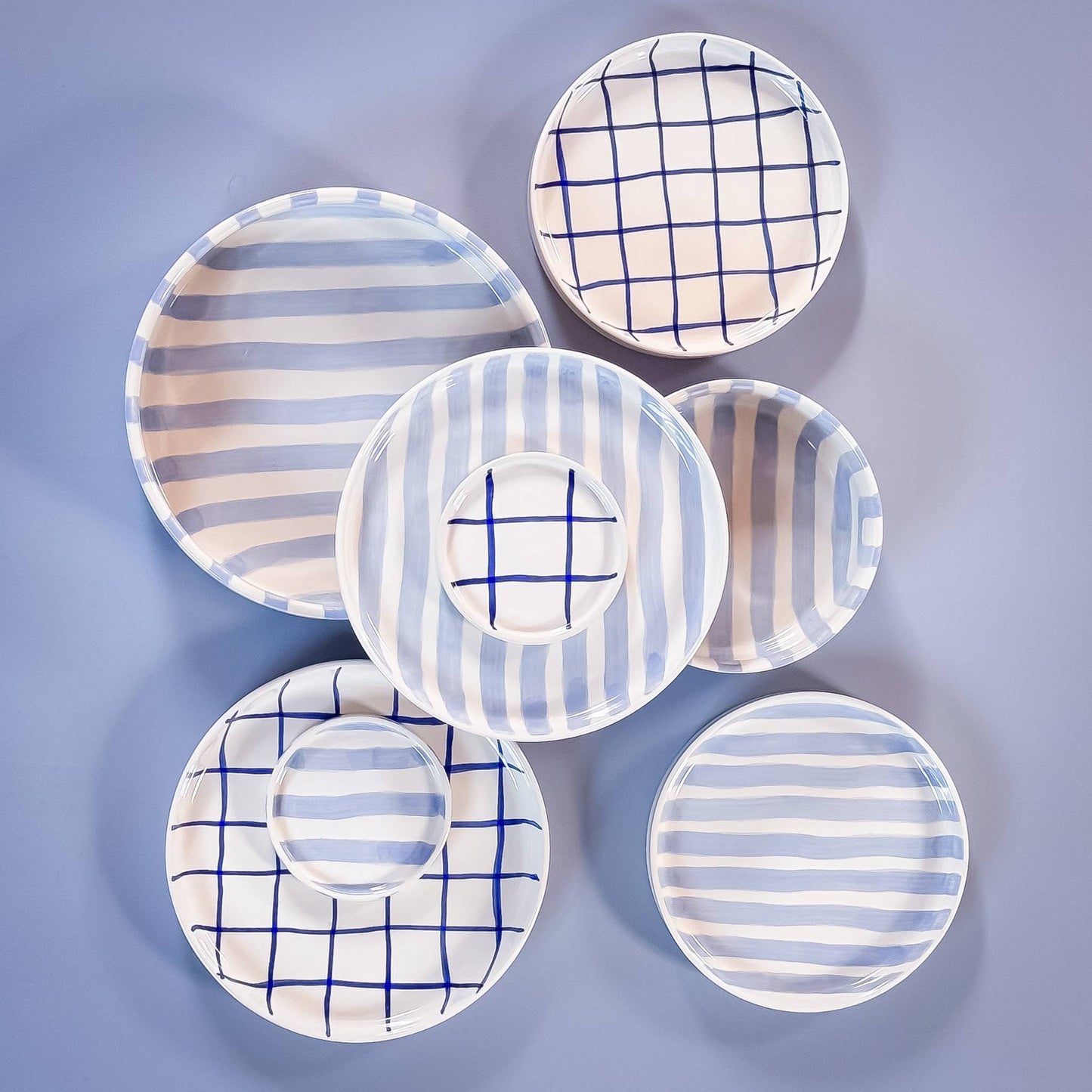 Espresso Stripes - morning azzurro (2er Set - 4 Teile)