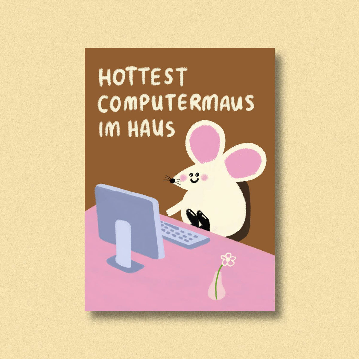 Postkarte Computermaus