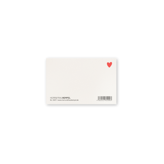 Mini-Postkarte - LIEBE rosa-rot