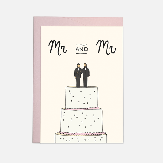 Glückwunschkarte mit Hochzeitstorte