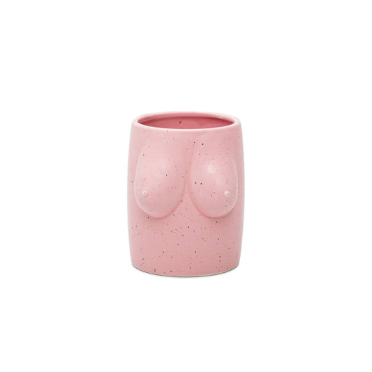PINK TITS BLUMENVASE - HANDGEMALT HF