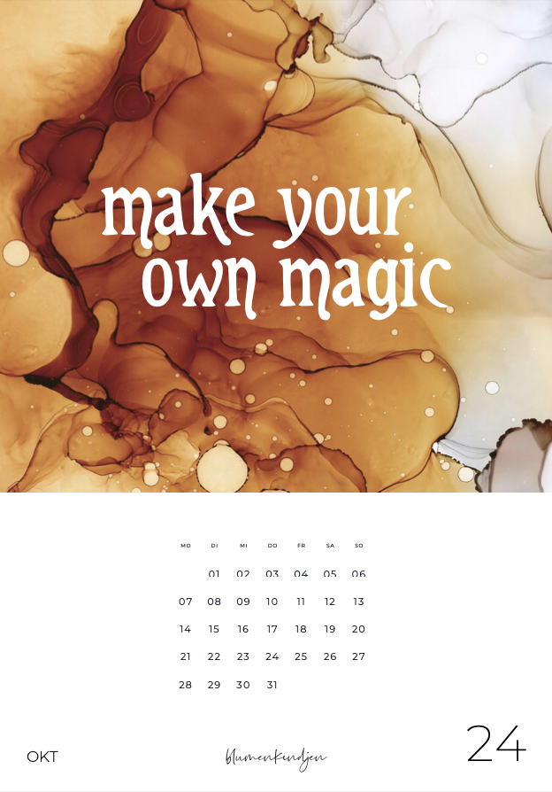 Kalender FUTURE IS FEMALE – blumenkindjen