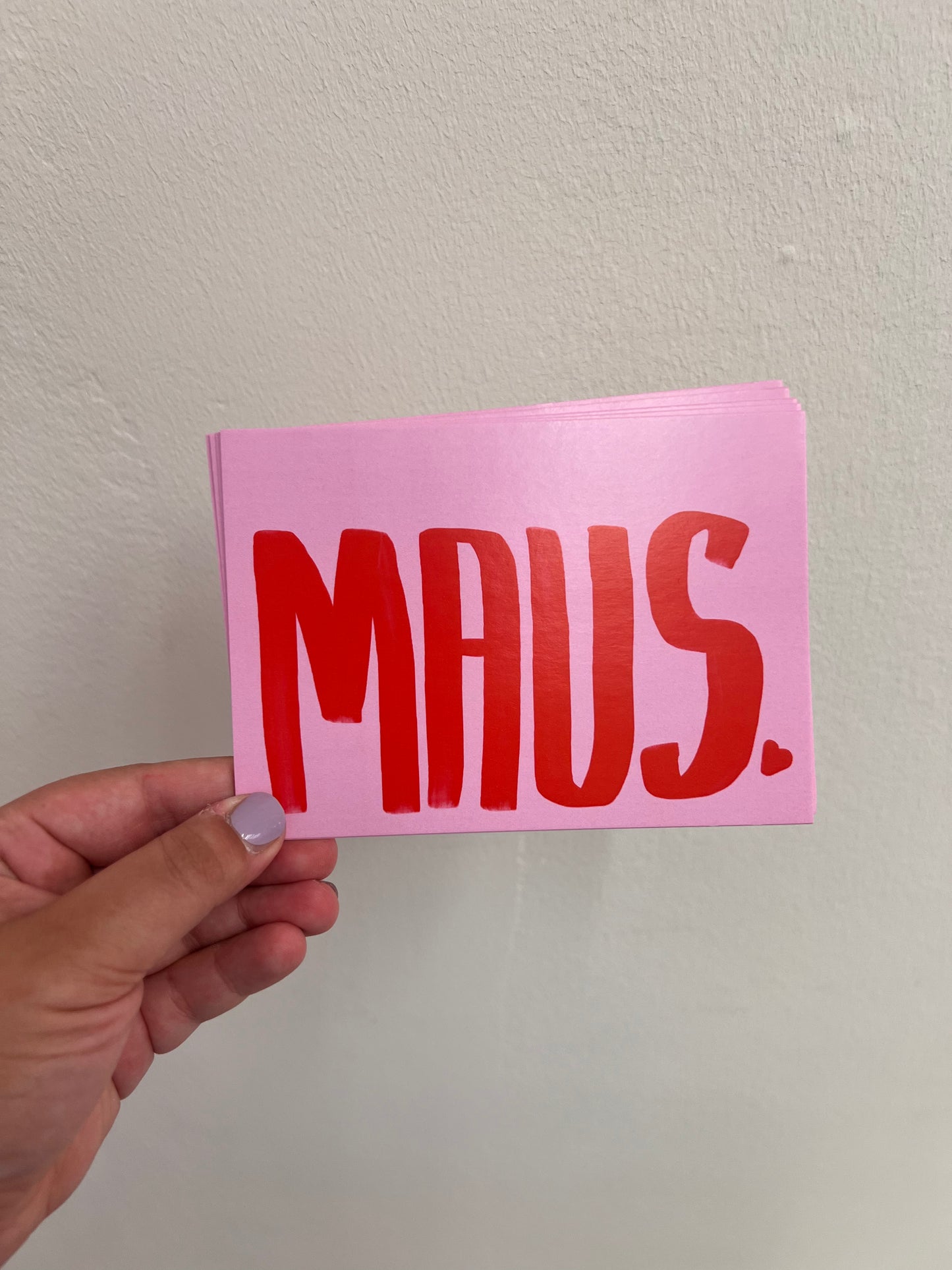 Maus pink Postkarte / Hej Ibiza