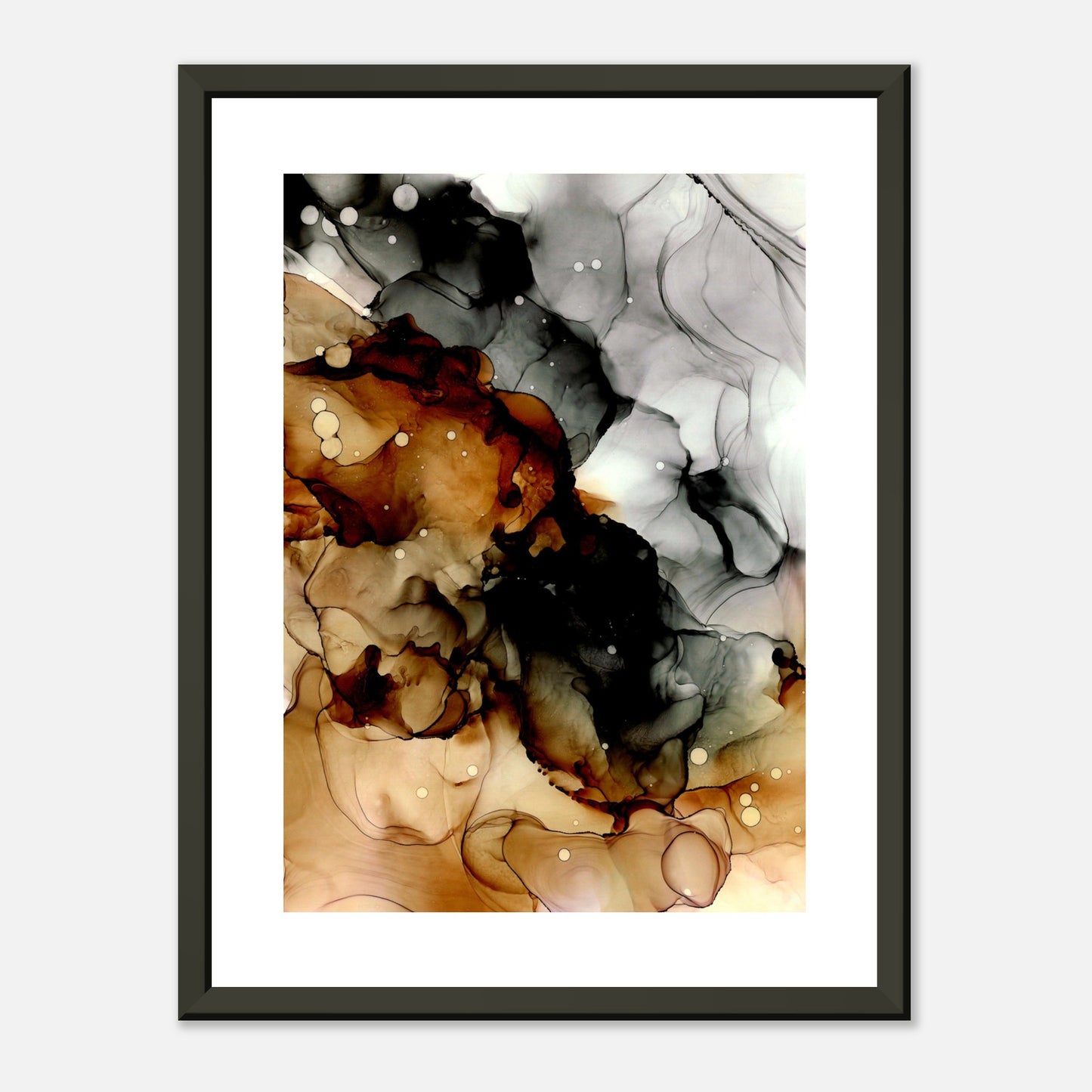 Poster COFFEE mit Metallrahmen – blumenkindjen