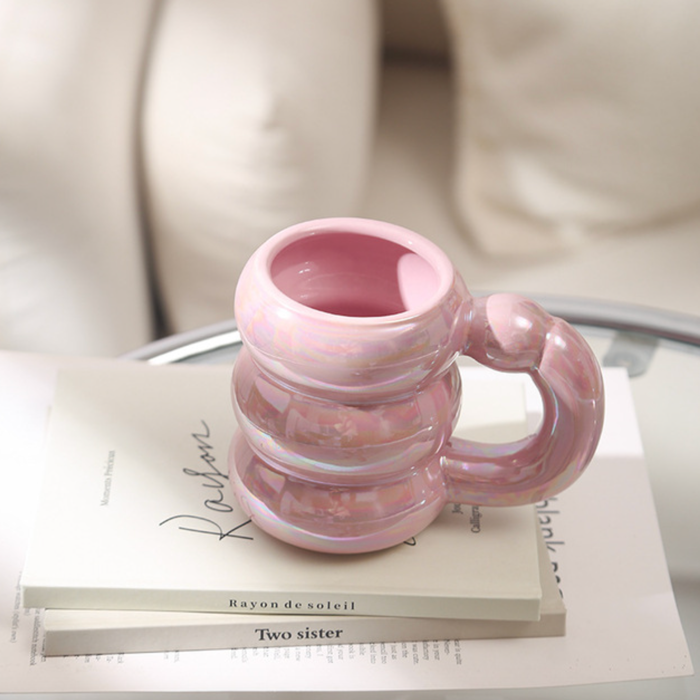 Keramische runde Bubble Mugs Kaffeetassen / Welle Tasse