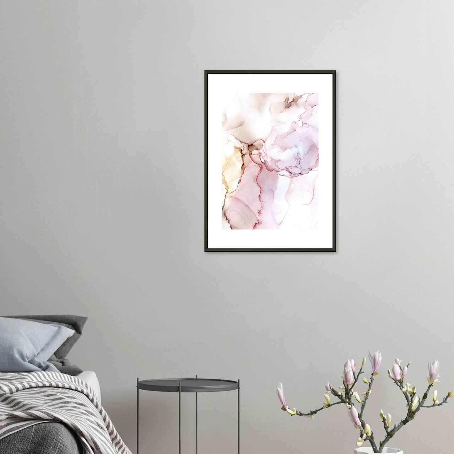 Poster ROSE mit Metallrahmen – blumenkindjen