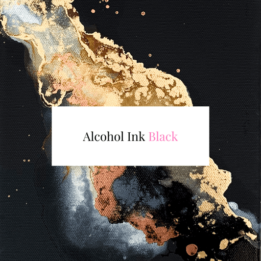 Alcohol Ink Black Malkurs - blumenkindjen