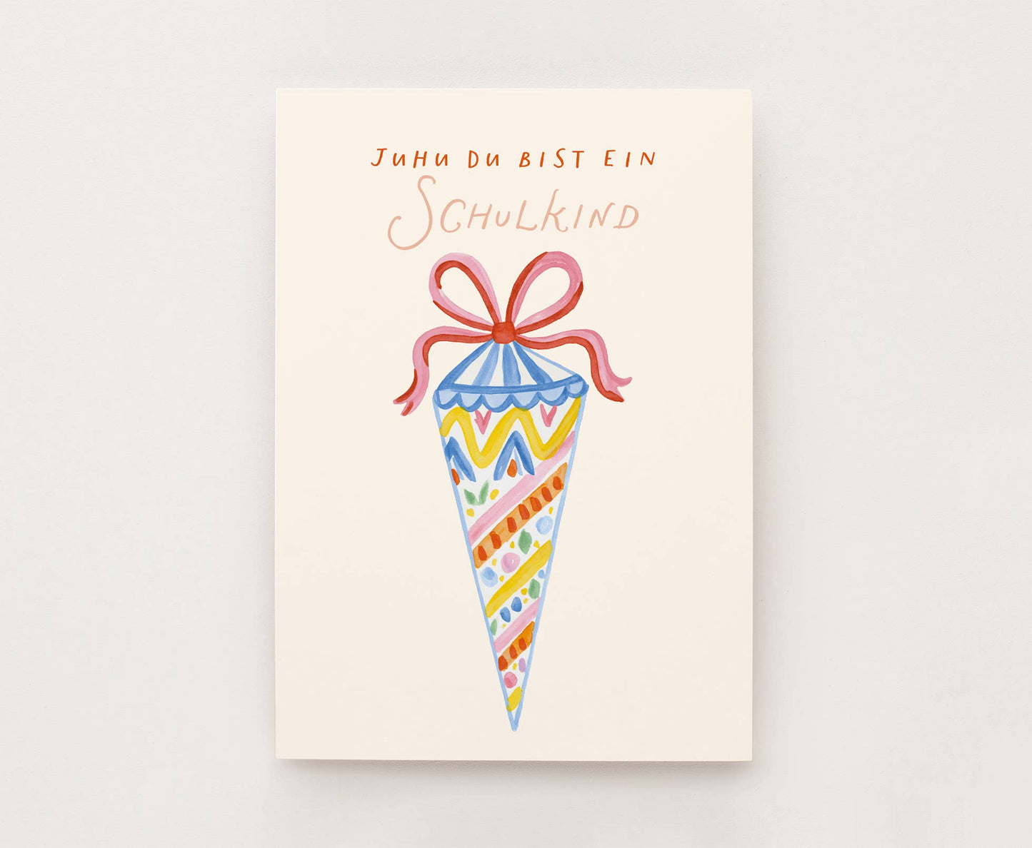 Kinder Karte - Juhu ein Schulkind
