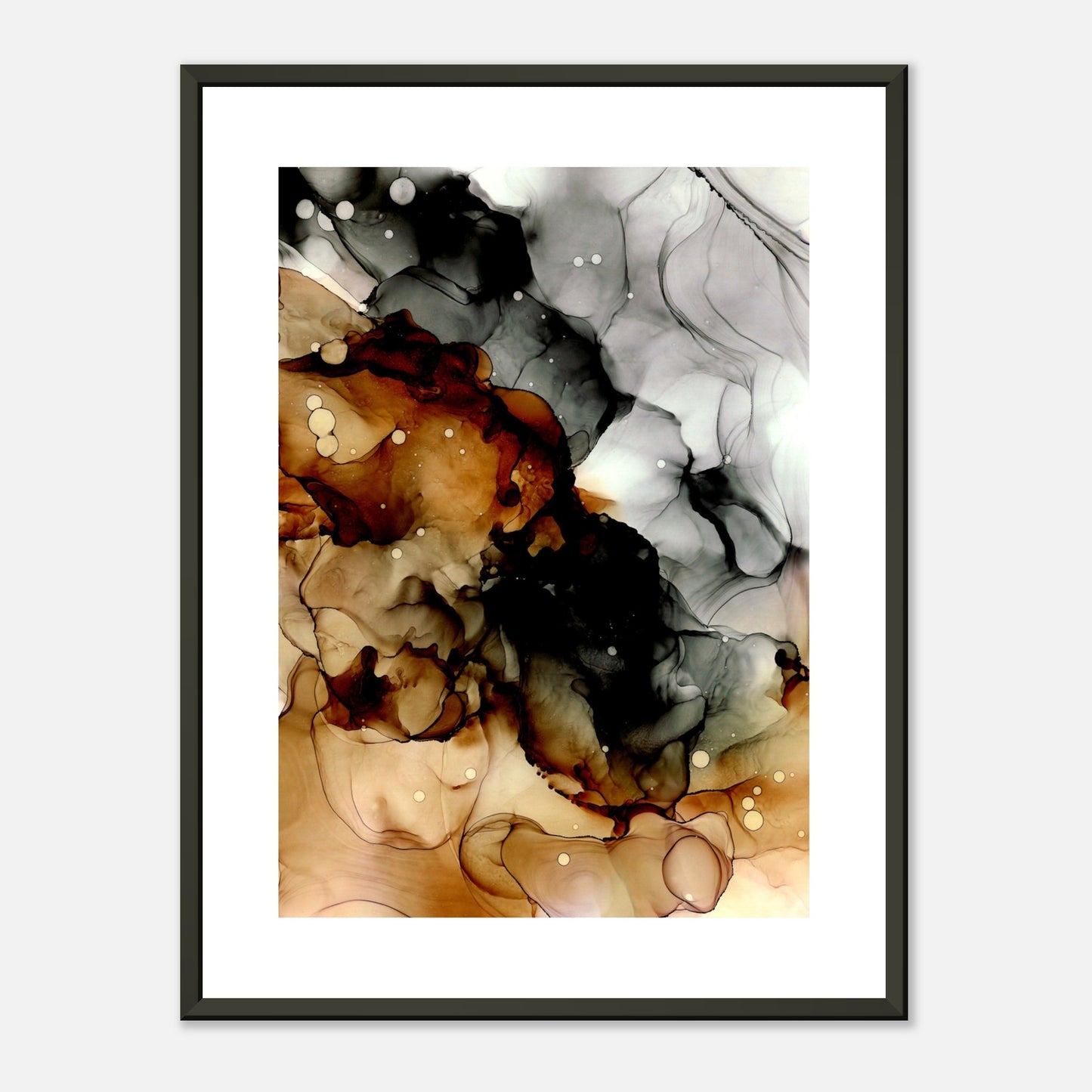 Poster COFFEE mit Metallrahmen – blumenkindjen