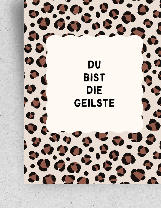 Postkarte "Du bist die Geilste" | Leomuster