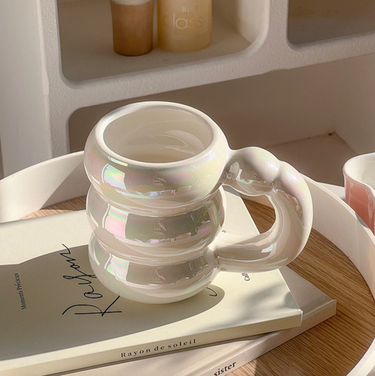 Keramische runde Bubble Mugs Kaffeetassen / Welle Tasse