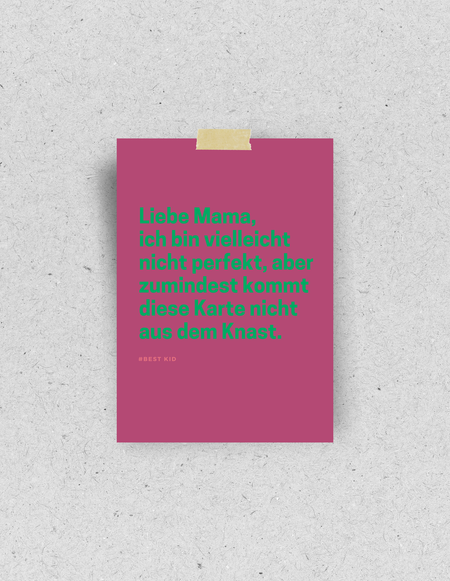 Lustige Postkarte für deine Mutter "Ich bin nicht perfekt"