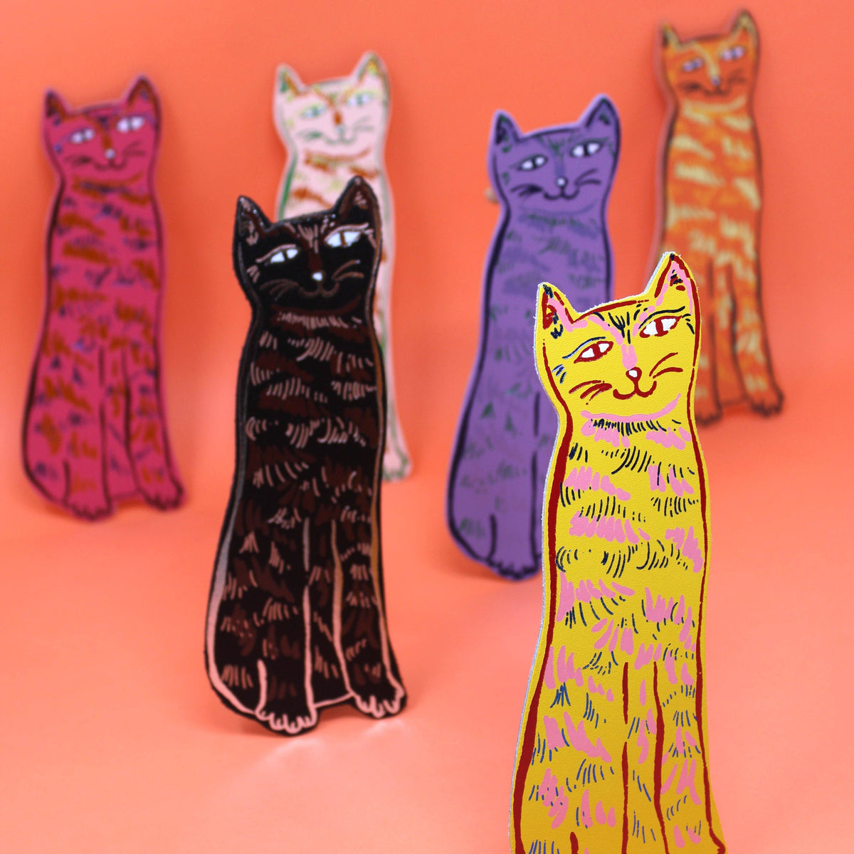 Lesezeichen Cat Tails aus echtem Leder