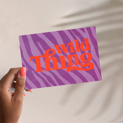 Postkarte│wildes Ding│lila│