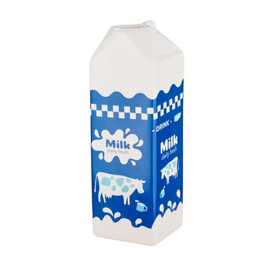 Vase Milchkarton blau