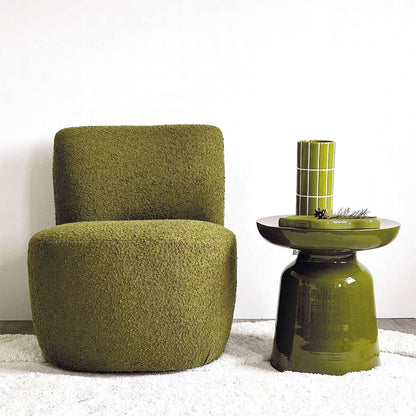 Vase mit Fliesenmuster, khaki, Ø 10,5 cm, H 23 cm