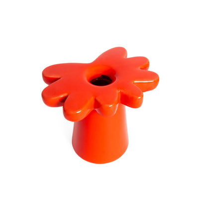 Orange Margeritenvase von Helio Ferretti