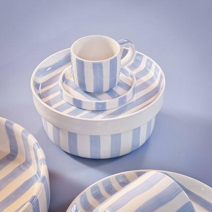 Espresso  Stripes - morning  azzurro (2er Set - 4 Teile)