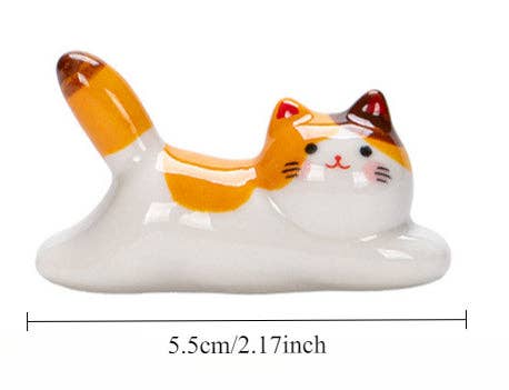Gohobi Bunter Katzen-Essstäbchenhalter