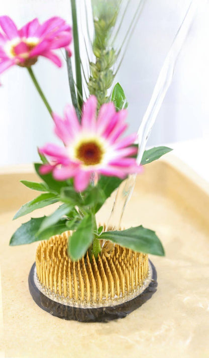 Gohobi Ikebana Kenzan Blumenhalter aus Edelstahl