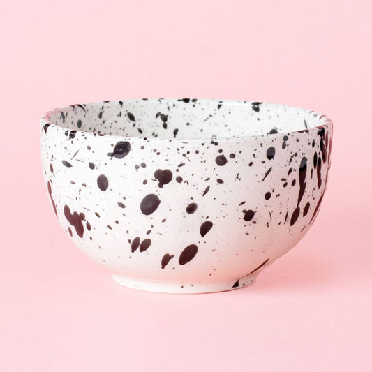 Keramik-Frühstücksschale Ø14 cm/Schwarz-Weiß GALAXIA