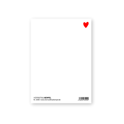 Postkarte - LIEBE rosa-rot
