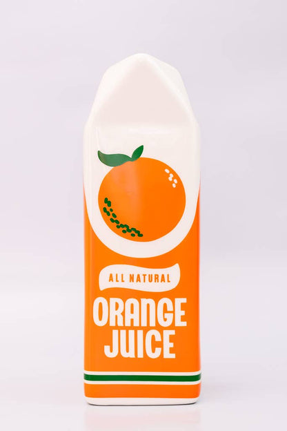 Rise and Shine Vase in Form eines Orangensaftkartons