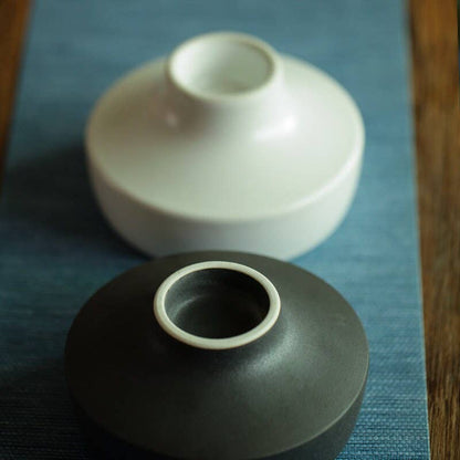 Gohobi Moderne Schwarz-Weiß Ikebana Vase