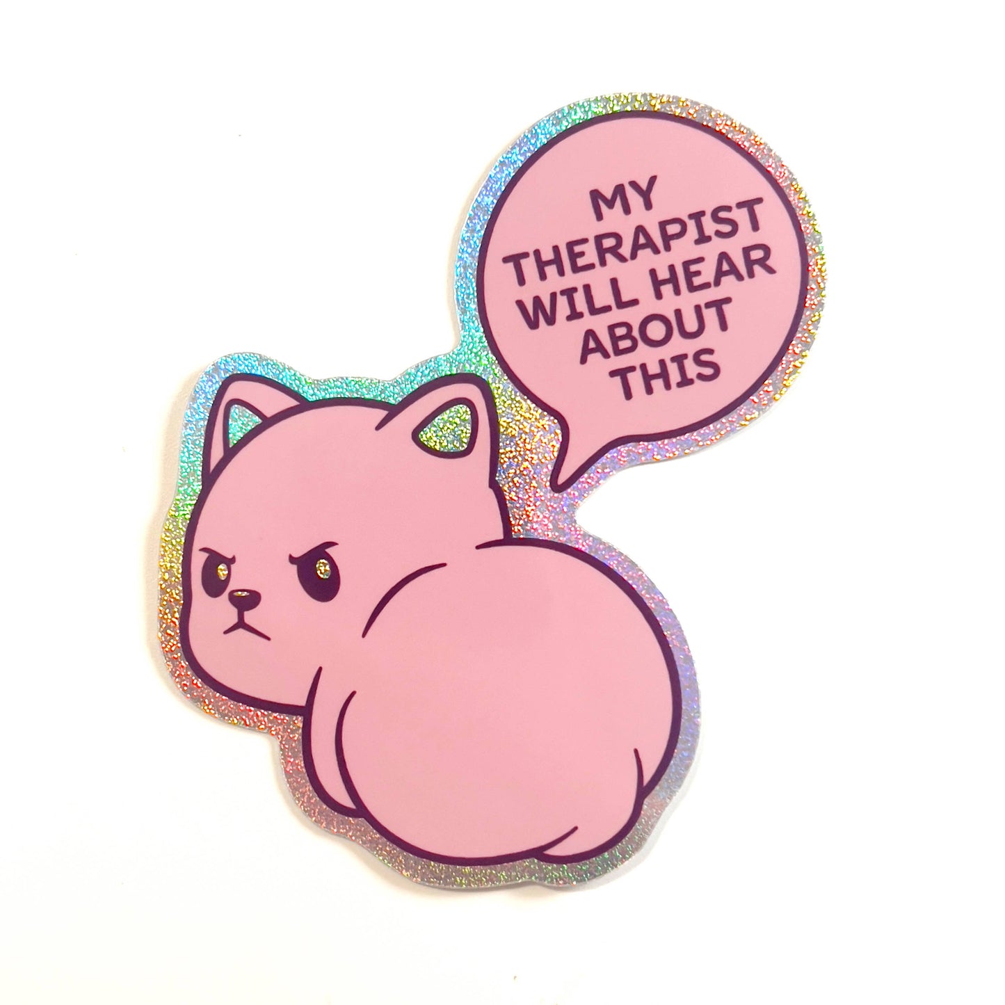 My therapist - Glitzer Vinyl Sticker