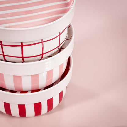 Schale gross  Stripes - incanto rose