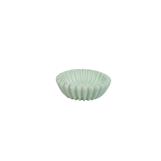 Schale - Gefaltete Schale - Keramik - Mint - 15x15x4,5 cm