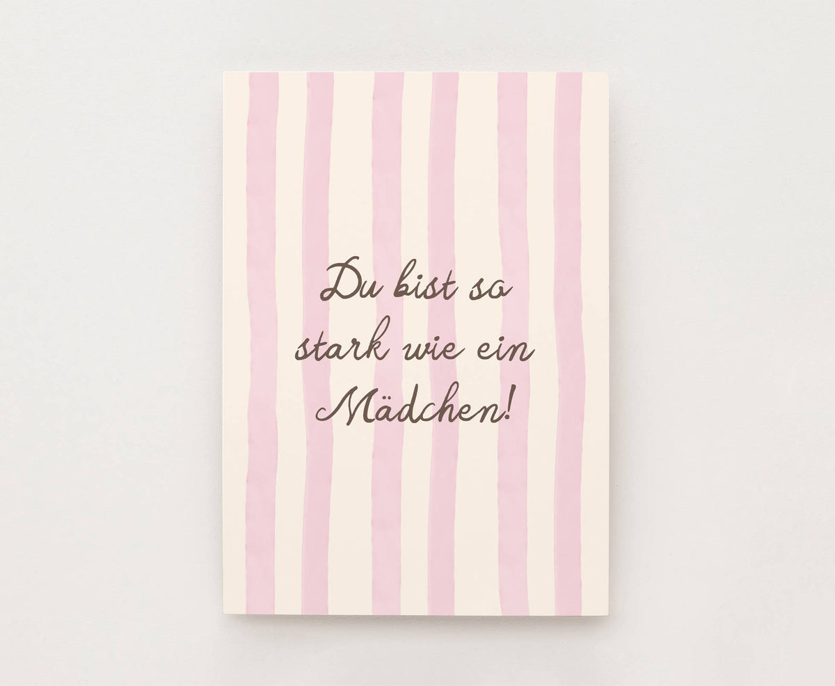 Kinder Karte - Stark wie ein Mädchen