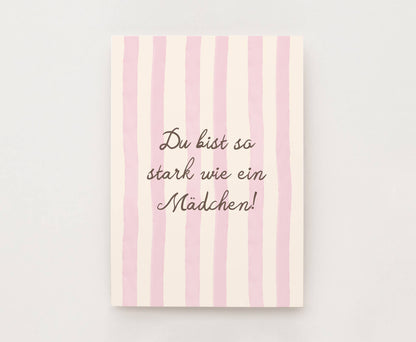 Kinder Karte - Stark wie ein Mädchen