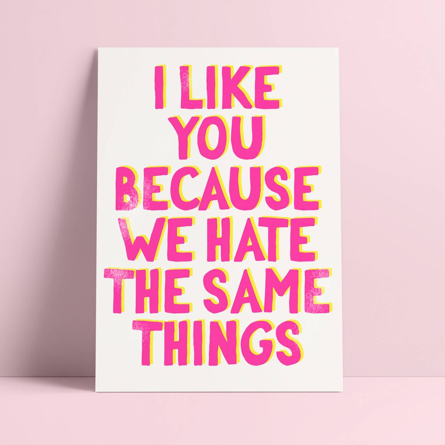 Postkarte „I Like You Because We Hate The Same Things“ von Studio Inktvis