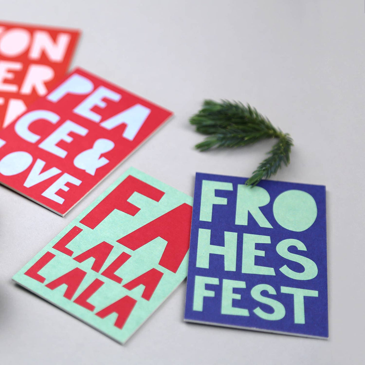 Minikarte Holzschliff Fred XMas Fest