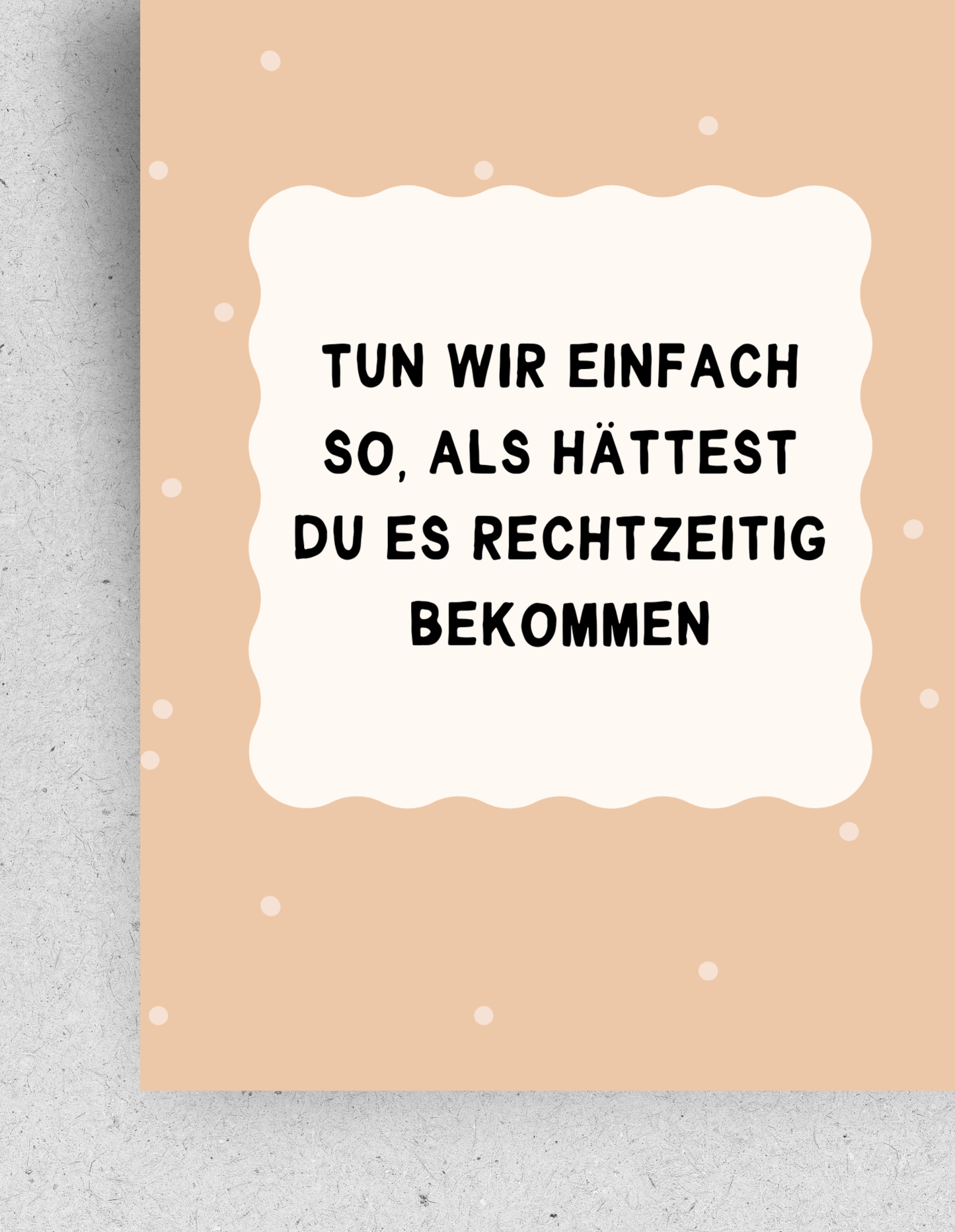 Postkarte "Verspätetes Geschenk"