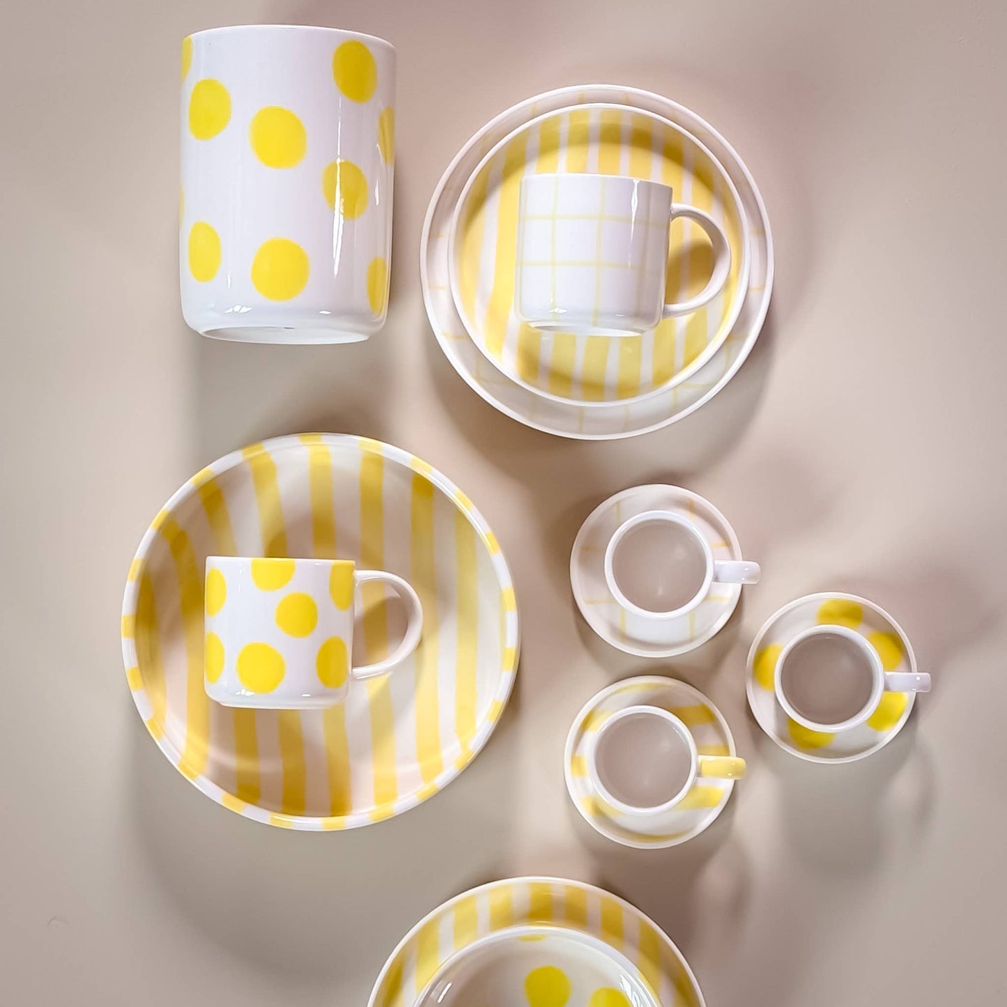 Espresso  Stripes - spiaggia yellow (2er Set - 4 Teile)
