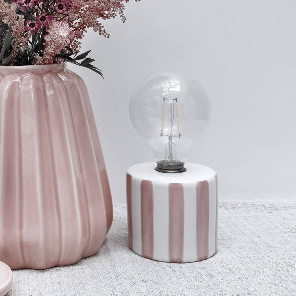 LED-Deko Streifen rosa batteriebetrieben D8,8 H17,5cm