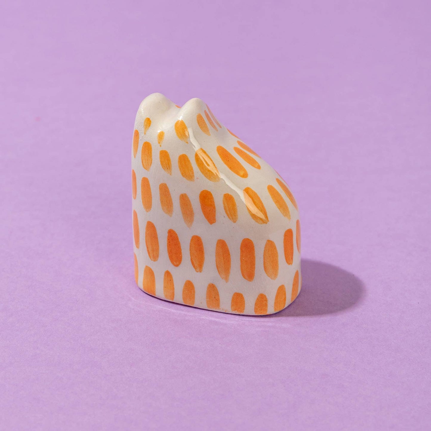 Kleine orange Katze / Keramikfigur
