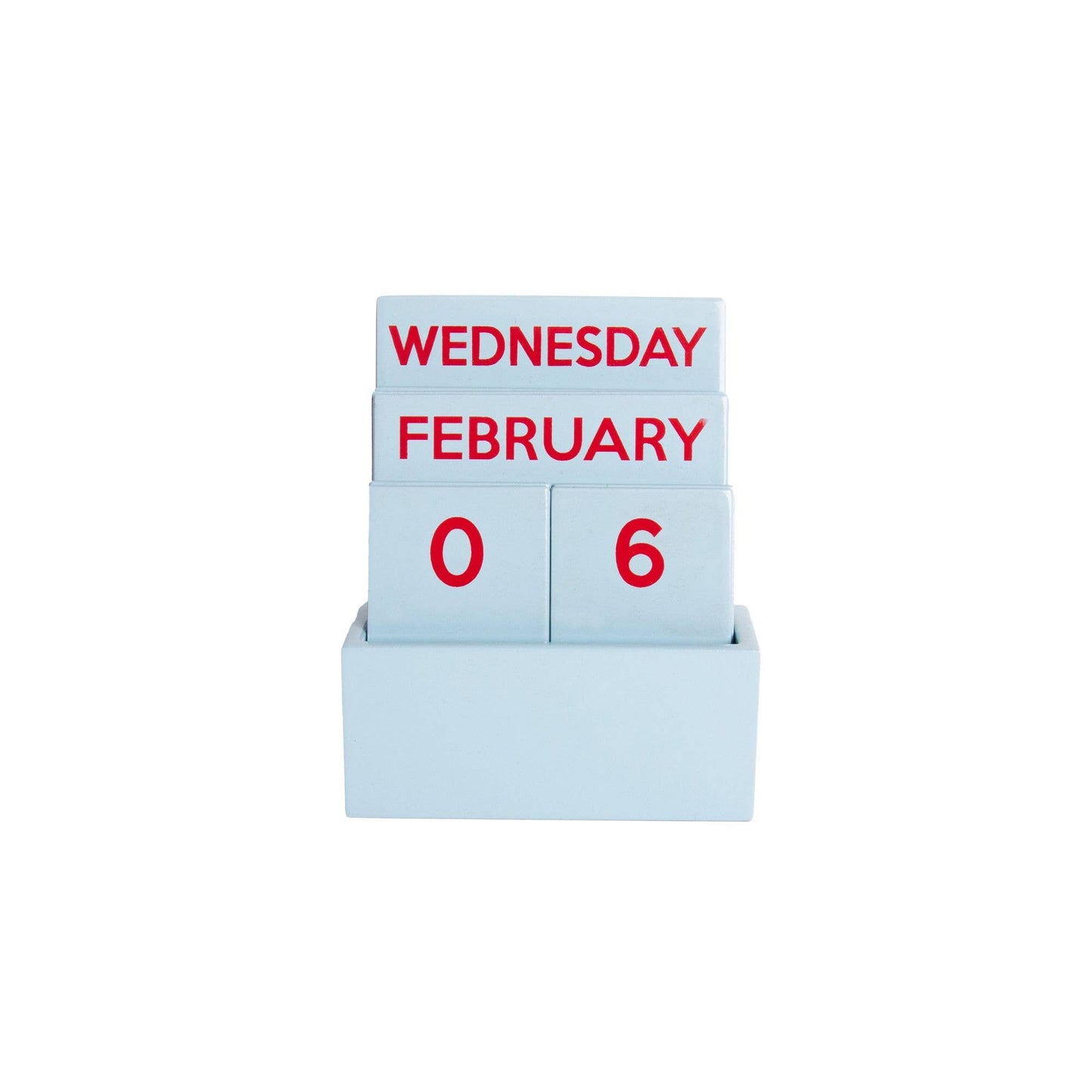 HELLBLAUER KLEINER GLÄNZENDER VOLLFARBIGER KALENDER HF