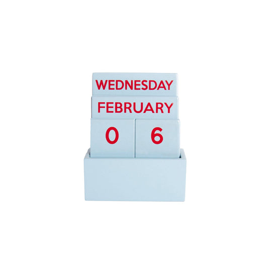 HELLBLAUER KLEINER GLÄNZENDER VOLLFARBIGER KALENDER HF