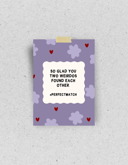 Postkarte "Perfect match" | Recyclingpapier